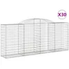 Image de vidaXL Vidaxl Paniers À Gabions Arqués 30 Pcs 300x50x120/140 Cm Fer Galvanisé