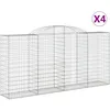 Image de Vidaxl Paniers Ã Gabions ArquÃ©s 4 Pcs 300x50x140/160 Cm Fer GalvanisÃ©