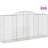 Image de Vidaxl Paniers Ã Gabions ArquÃ©s 10 Pcs 300x50x140/160 Cm Fer GalvanisÃ©