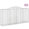 Image de vidaXL Vidaxl Paniers À Gabions Arqués 11 Pcs 300x50x140/160 Cm Fer Galvanisé