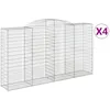 Image de vidaXL Vidaxl Paniers À Gabions Arqués 4 Pcs 300x50x160/180 Cm Fer Galvanisé