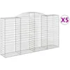 Image de vidaXL Vidaxl Paniers À Gabions Arqués 5 Pcs 300x50x160/180 Cm Fer Galvanisé