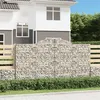 Image de vidaXL Paniers à gabions arqués 8 pcs 300x50x160/180 cm fer galvanisé