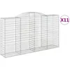 Image de vidaXL Vidaxl Paniers À Gabions Arqués 11 Pcs 300x50x160/180 Cm Fer Galvanisé