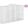 Image de vidaXL Vidaxl Paniers À Gabions Arqués 5 Pcs 300x50x180/200 Cm Fer Galvanisé
