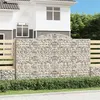 Image de vidaXL Paniers à gabions arqués 8 pcs 300x50x180/200 cm fer galvanisé