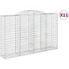 Image de vidaXL Vidaxl Paniers À Gabions Arqués 11 Pcs 300x50x180/200 Cm Fer Galvanisé