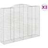 Image de Paniers Ã Gabions ArquÃ©s 3 Pcs 300x50x220/240 Cm Fer GalvanisÃ© Vidaxl Vidaxl