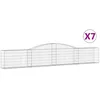 Image de vidaXL Vidaxl Paniers À Gabions Arqués 7 Pcs 400x30x60/80 Cm Fer Galvanisé