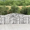 Image de vidaXL Vidaxl Paniers À Gabions Arqués 2 Pcs 400x30x80/100 Cm Fer Galvanisé