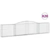 Image de vidaXL Vidaxl Paniers À Gabions Arqués 20 Pcs 400x30x80/100 Cm Fer Galvanisé