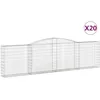 Image de vidaXL Vidaxl Paniers À Gabions Arqués 20 Pcs 400x30x100/120 Cm Fer Galvanisé
