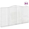 Image de vidaXL Vidaxl Paniers À Gabions Arqués 4 Pcs 400x30x220/240 Cm Fer Galvanisé