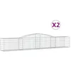 Image de Vidaxl Paniers Ã Gabions ArquÃ©s 2 Pcs 400x50x60/80 Cm Fer GalvanisÃ©