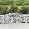 Image de vidaXL Paniers à gabions arqués 3 pcs 400x50x80/100 cm Fer galvanisé