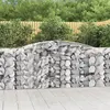 Image de vidaXL Paniers à gabions arqués 2 pcs 400x50x100/120 cm Fer galvanisé