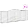 Image de vidaXL Vidaxl Paniers À Gabions Arqués 9 Pcs 400x50x140/160 Cm Fer Galvanisé