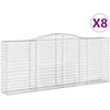 Image de Vidaxl Paniers Ã Gabions ArquÃ©s 8 Pcs 400x50x160/180 Cm Fer GalvanisÃ©
