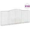Image de Vidaxl Paniers Ã Gabions ArquÃ©s 10 Pcs 400x50x160/180 Cm Fer GalvanisÃ©