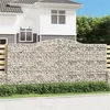 Image de vidaXL Paniers à gabions arqués 3 pcs 400x50x180/200 cm Fer galvanisé