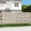 Image de vidaXL Vidaxl Paniers À Gabions Arqués 3 Pcs 400x50x180/200 Cm Fer Galvanisé