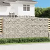 Image de vidaXL Paniers à gabions arqués 2 pcs 400x50x200/220 cm Fer galvanisé