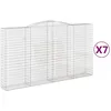 Image de Vidaxl Paniers Ã Gabions ArquÃ©s 7 Pcs 400x50x220/240 Cm Fer GalvanisÃ©