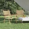 Image de vidaXL Chaises de camping lot de 2 Beige 54x55x78 cm Tissu Oxford319484
