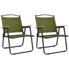 Image de Vidaxl Chaises De Camping 2 Pcs Vert 54x55x78 Cm Tissu Oxford