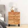 Image de vidaXL Table de chevet 50x33x62cm Bois d'acacia solide et d'ingénierie350661