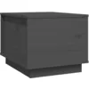 Image de vidaXL Table basse Gris 40x50x35 cm Bois massif de pin