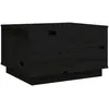 Image de vidaXL vidaXL Table basse Noir 60x50x35 cm Bois massif de pin
