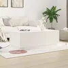 Image de vidaXL Table basse Blanc 100x50x35 cm Bois massif de pin