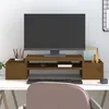 Image de vidaXL Support de moniteur Marron miel 70x27,5x15cm Bois de pin solide813967