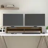 Image de vidaXL Support de moniteur Marron miel 100x24x16 cm Bois de pin solide813992