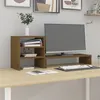 Image de vidaXL Support de moniteur Marron miel 81x20x30 cm Bois de pin solide813997