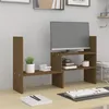 Image de vidaXL Support de moniteur Marron miel (39-72)x17x43 cm Bois de pin814012