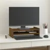 Image de vidaXL Support de moniteur Marron miel 50x27x15 cm Bois de pin solide814022