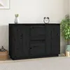 Image de vidaXL Buffet Noir 111x34x75 cm Bois massif de pin814313