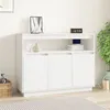 Image de vidaXL Buffet Blanc 104,5x34x80 cm Bois massif de pin814390