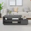 Image de vidaXL Table basse Gris 120x50x40,5 cm Bois massif de pin814416