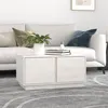 Image de vidaXL Table basse Blanc 80x50x40 cm Bois massif de pin814420