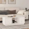 Image de vidaXL Table basse Blanc 110x50x40 cm Bois massif de pin814425