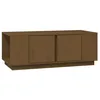 Image de vidaXL Table basse Marron miel 110x50x40 cm Bois massif de pin