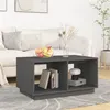 Image de vidaXL Table basse Gris 80x50x40 cm Bois massif de pin814436