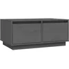Image de vidaXL Vidaxl Table Basse Gris 80x50x35 Cm Bois Massif De Pin