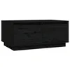 Image de vidaXL Table basse Noir 80x50x35 cm Bois massif de pin