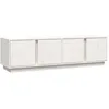 Image de vidaXL vidaXL Meuble TV Blanc 140x40x40 cm Bois de pin massif
