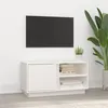Image de vidaXL Meuble TV Blanc 80x35x40,5 cm Bois de pin massif814465