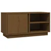 Image de vidaXL Meuble TV Marron miel 80x35x40,5 cm Bois de pin massif